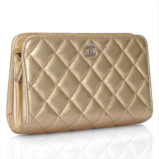 High Quality Chanel Cambon Cosmetie Pouch A31502 Golden